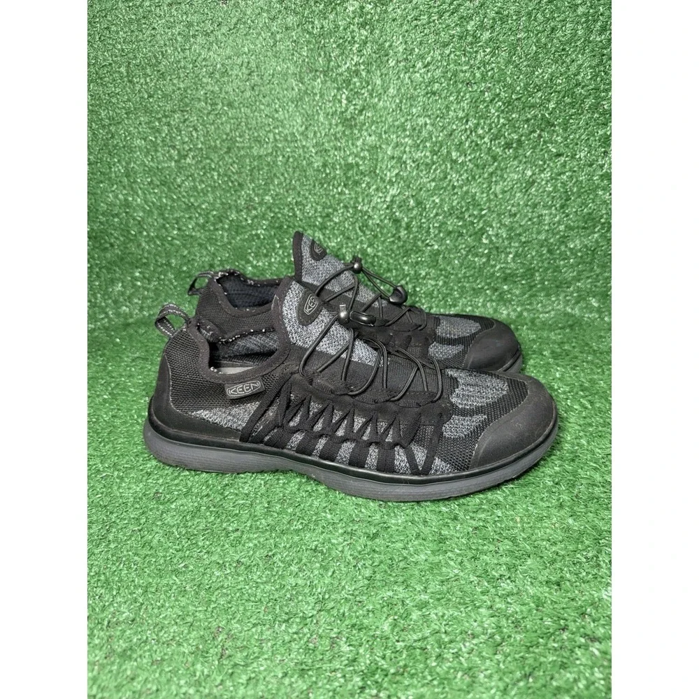 KEEN Uneek Exo Mens 11.5 Black Grey Mesh Hiking Shoes Outdoor Comfort Sneakers